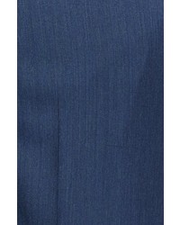 Zanella Todd Flat Front Solid Wool Trousers