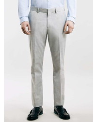Topman Light Grey Skinny Fit Suit Dress Pants