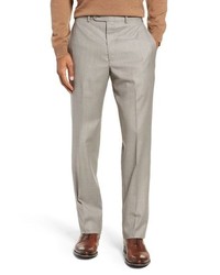 John W. Nordstrom Traditional Fit Solid Wool Trousers
