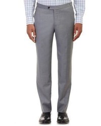 Isaia Twill Gregory Trousers Grey