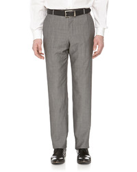 Hickey Freeman Wool Suiting Dress Pants Charcoal Gray