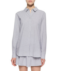 Thakoon Addition Button Back Striped Blouse