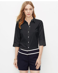 Ann Taylor Petite Perfect Short Sleeve Button Down Shirt