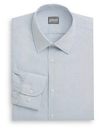 Armani Collezioni Small Check Cotton Dress Shirt