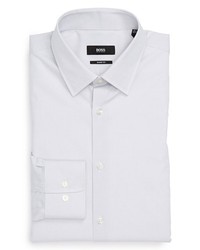 BOSS HUGO BOSS Marlow Trim Fit Dress Shirt Medium Grey 15r