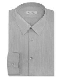 Calvin Klein Dress Shirt Steel Grey Stripe Long Sleeved Shirt