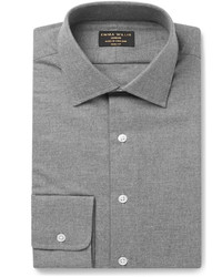 Emma Willis Grey Slim Fit Brushed Cotton Shirt