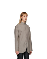 The Row Grey Wool Zana Shirt