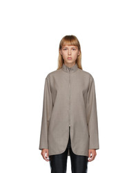 The Row Grey Wool Zana Shirt