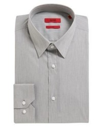 Hugo Boss Elisha Slim Fit  Cotton Dress Shirt 15 Grey