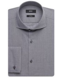 Hugo Boss Jaiden Slim Fit Cotton Easy Iron French Cuff Dress Shirt 15 Blue