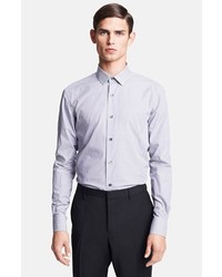Lanvin Micro Stripe Dress Shirt Grey 38