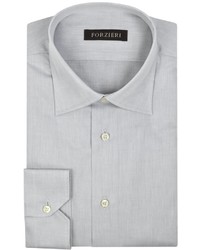 Forzieri Light Gray Cotton Dress Shirt
