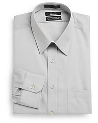 Saks Fifth Avenue BLACK Modern Classic Fit Two Ply Cotton Dress Shirt