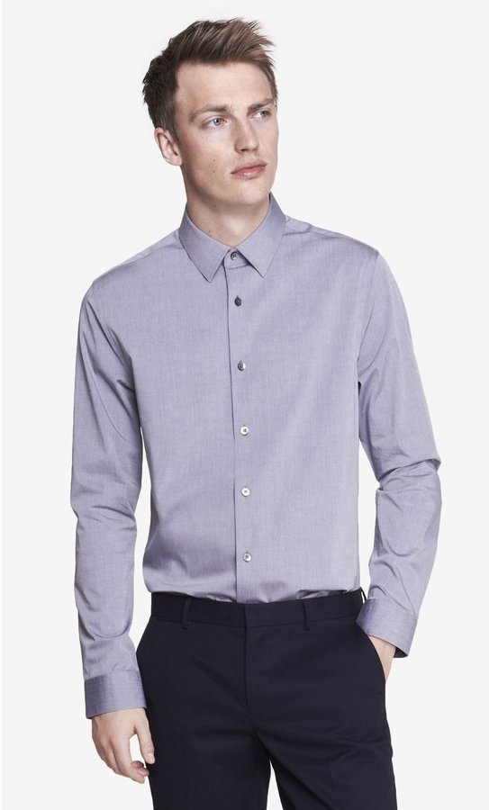 Express Modern Fit Iridescent 1mx Shirt, $69 | Express | Lookastic