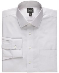 Jos. A. Bank New Traveler Slim Fit Wrinkle Free Pinpoint Solid Long Sleeve Spread Collar Dress Shirt