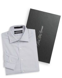 Saks Fifth Avenue Slim Fit Textured Cotton Dress Shirt Gift Box