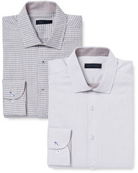 Solid And Printed Dress Shirt