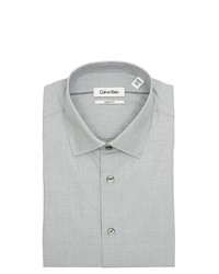 Calvin Klein Steel Gray Cotton Dress Shirt