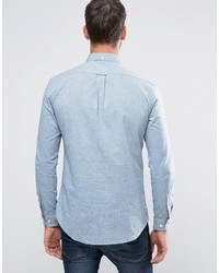 Farah Steen 2 Color Shirt Slim Fit Buttondown Oxford In Gray