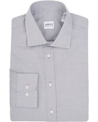 Armani Collezioni Textured Dress Shirt Grey