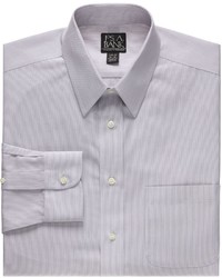 Traveler Point Collar Slim Fit Patterned Dress Shirt Clearance