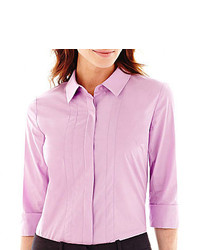 jcpenney Worthington 34 Sleeve Button Front Shirt