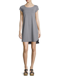 Eileen Fisher Cap Sleeve Organic Cotton Jersey Dress