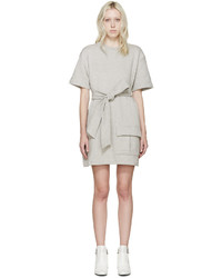 MSGM Grey Belted Pullover Dress