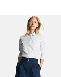 Uniqlo Supima  Cotton Stretch Patterned Dress Shirt