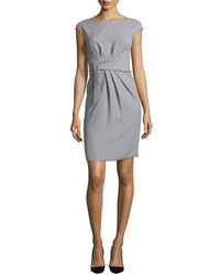 Armani Collezioni Tech Cady Tie Waist Dress Dark Gray