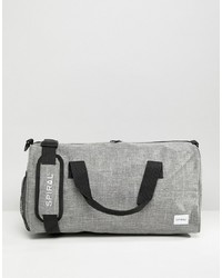 Spiral Duffle Bag In Grey Crosshatch