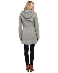 Jessica Simpson Braided Wool Duffle Coat With Hood