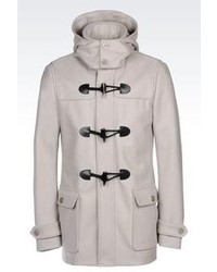 Giorgio Armani Hooded Duffle Coat In Broadcloth With Hood