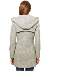 Jessica Simpson Hooded Textured Wool Coat