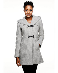 Jessica Simpson Hooded Textured Wool Coat