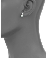 Majorica 7mm Grey Round Pearl Crystal Stud Earrings