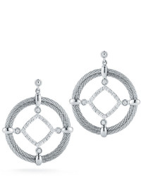 Alor Classique Pave Diamond Circle Drop Earrings