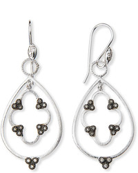 Jude Frances Judefrances Jewelry 18k Teardrop Clover Gray Diamond Earring Charms