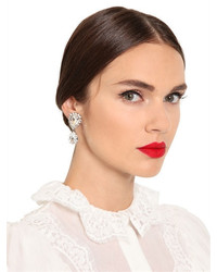 Dolce & Gabbana Large Swarovski Drop Clip On Earrings