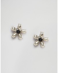 Asos Metal Flower Stud Earrings