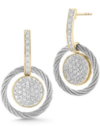 Alor Pave Diamond Cable Drop Earrings