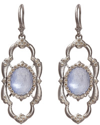 Armenta Scalloped Iris Drop Earrings W Diamonds Kyanite Doublets