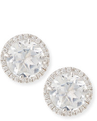 Frederic Sage White Topaz Diamond Stud Earrings