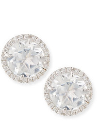 Frederic Sage White Topaz Diamond Stud Earrings