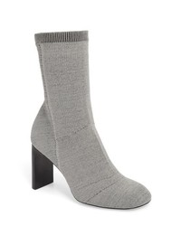Grey Elastic Ankle Boots