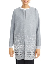 J.Crew Collection Embelllished Wool Melton Cocoon Coat