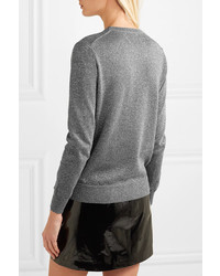 Markus Lupfer Mia Sequined Lurex And Cotton Blend Sweater