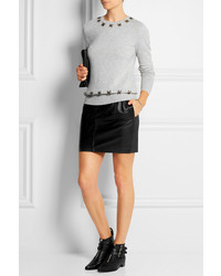 Equipment Shane Embellished Wool And Cashmere Blend Sweater