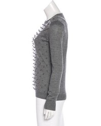 Lela Rose Wool Studded Sweater